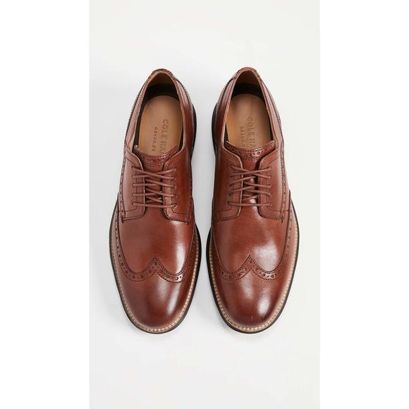 COLE HAAN MEN'S ORIGINAL GRAND SHORTWING OXFORD, WOODBURY/JAVA, 10 MEDIUM US - Picture 4 of 6